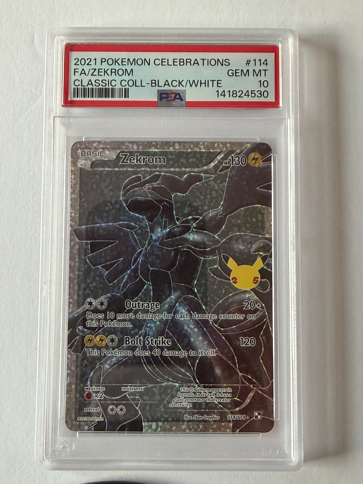 Zekrom 114/114 - PSA 10 Gem Mint - 2021 Pokémon Celebrations Classic Collection