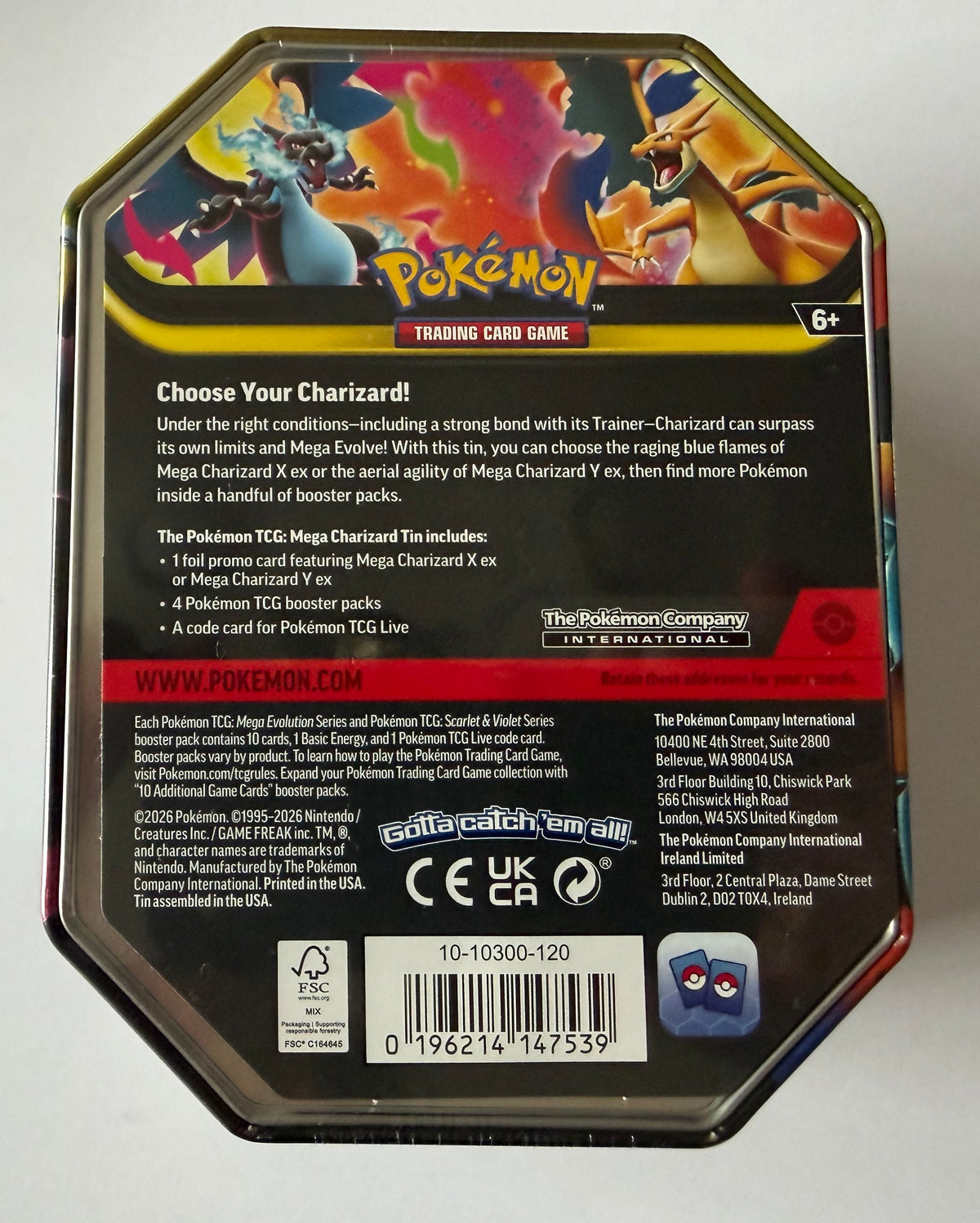 Pokémon TCG Mega Charizard Y ex Tin - Sealed