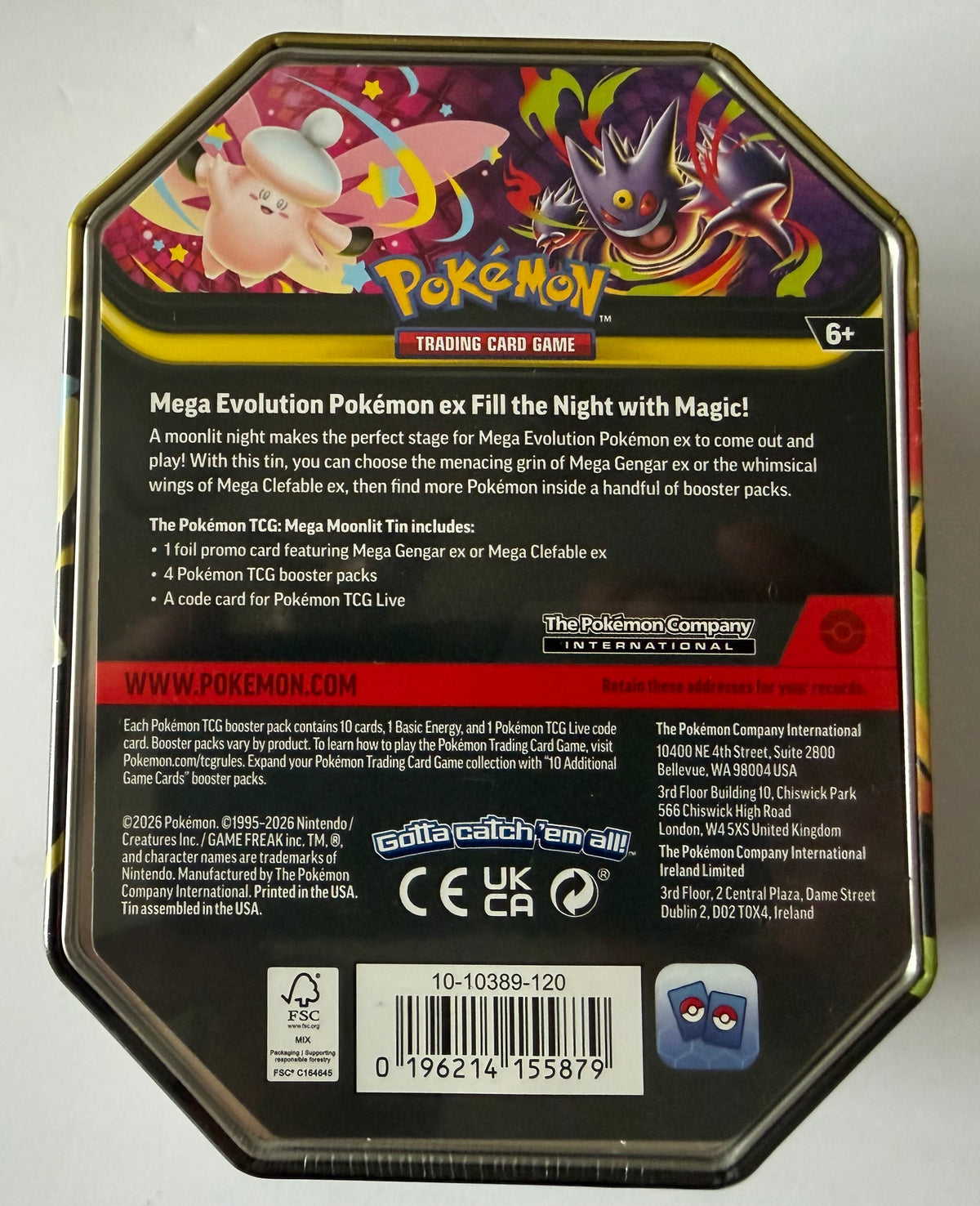 Pokémon TCG Mega Gengar ex Mega Moonlit Tin - Sealed