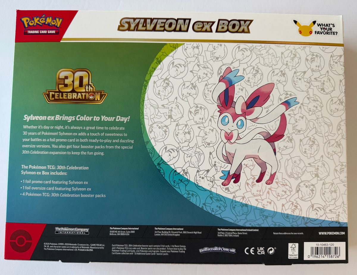 Pokémon TCG: 30th Celebration Sylveon ex Box