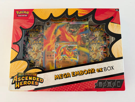 Pokémon TCG Mega Evolution Ascended Heroes Mega Emboar ex Box