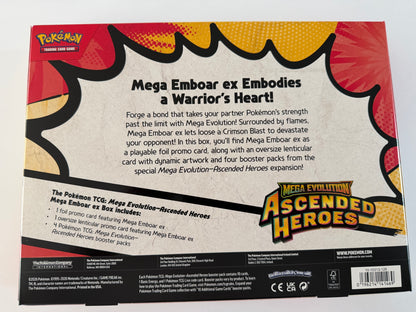 Pokémon TCG Mega Evolution Ascended Heroes Mega Emboar ex Box