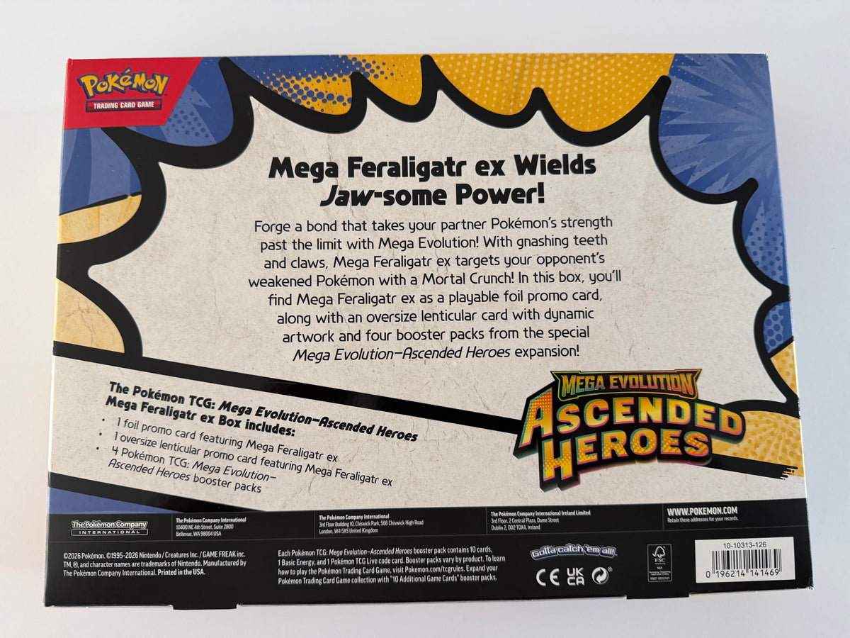 Pokémon TCG Mega Evolution Ascended Heroes Mega Feraligatr ex Box