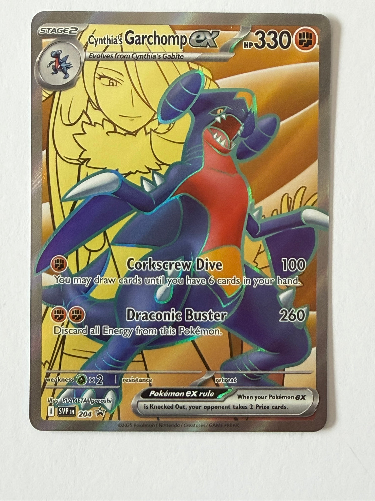 Cynthia's Garchomp ex SVP 204 - Scarlet & Violet Black Star Promo - Pokémon TCG