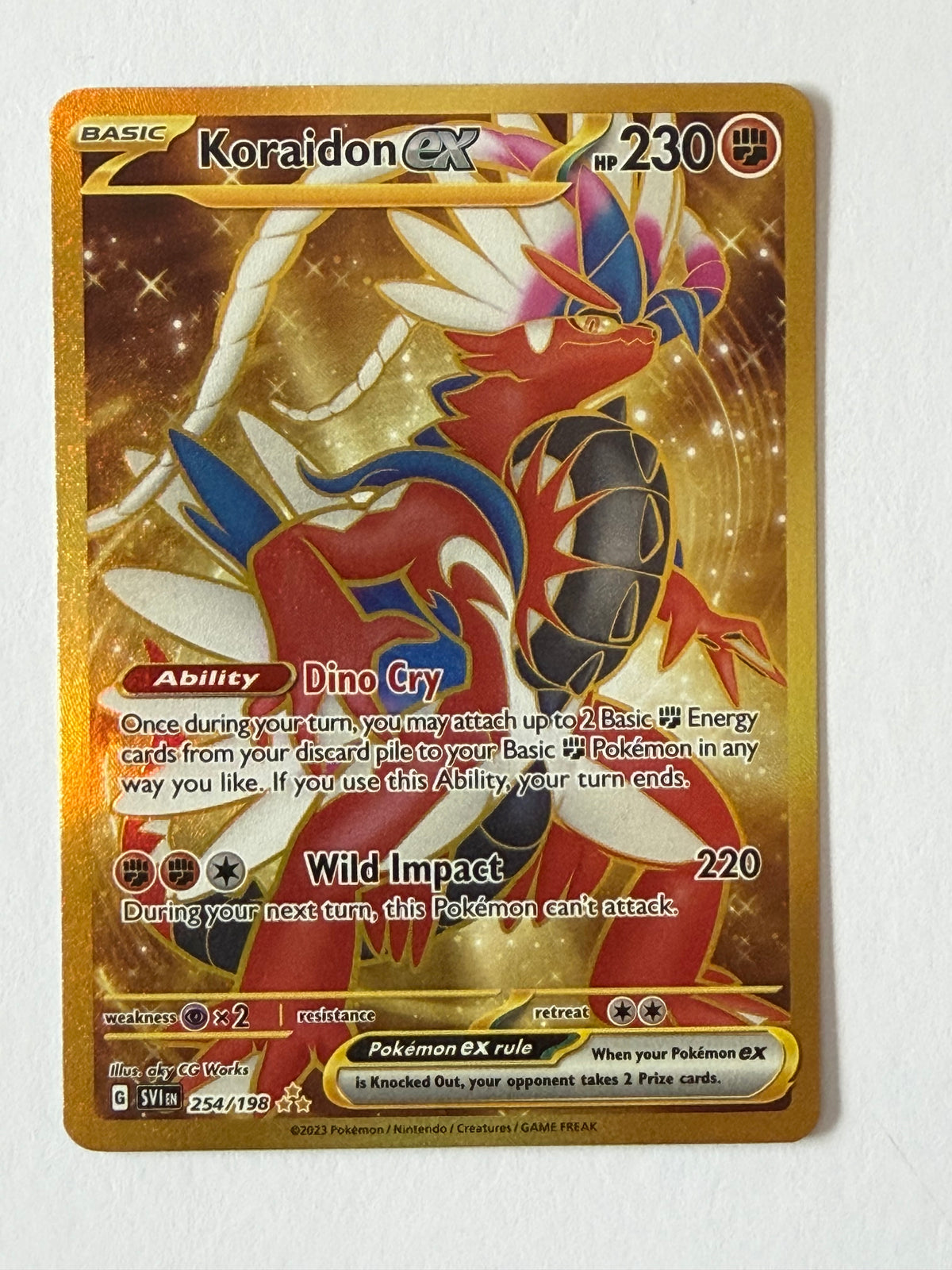 Koraidon ex 254/198 - Hyper Rare - Scarlet & Violet - Pokémon TCG