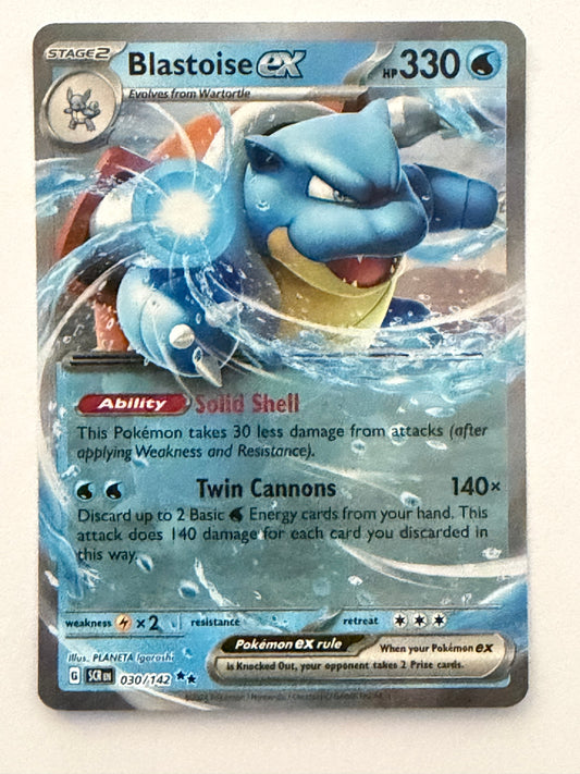 Pokémon TCG: Blastoise ex 030/142 - Stellar Crown - Double Rare