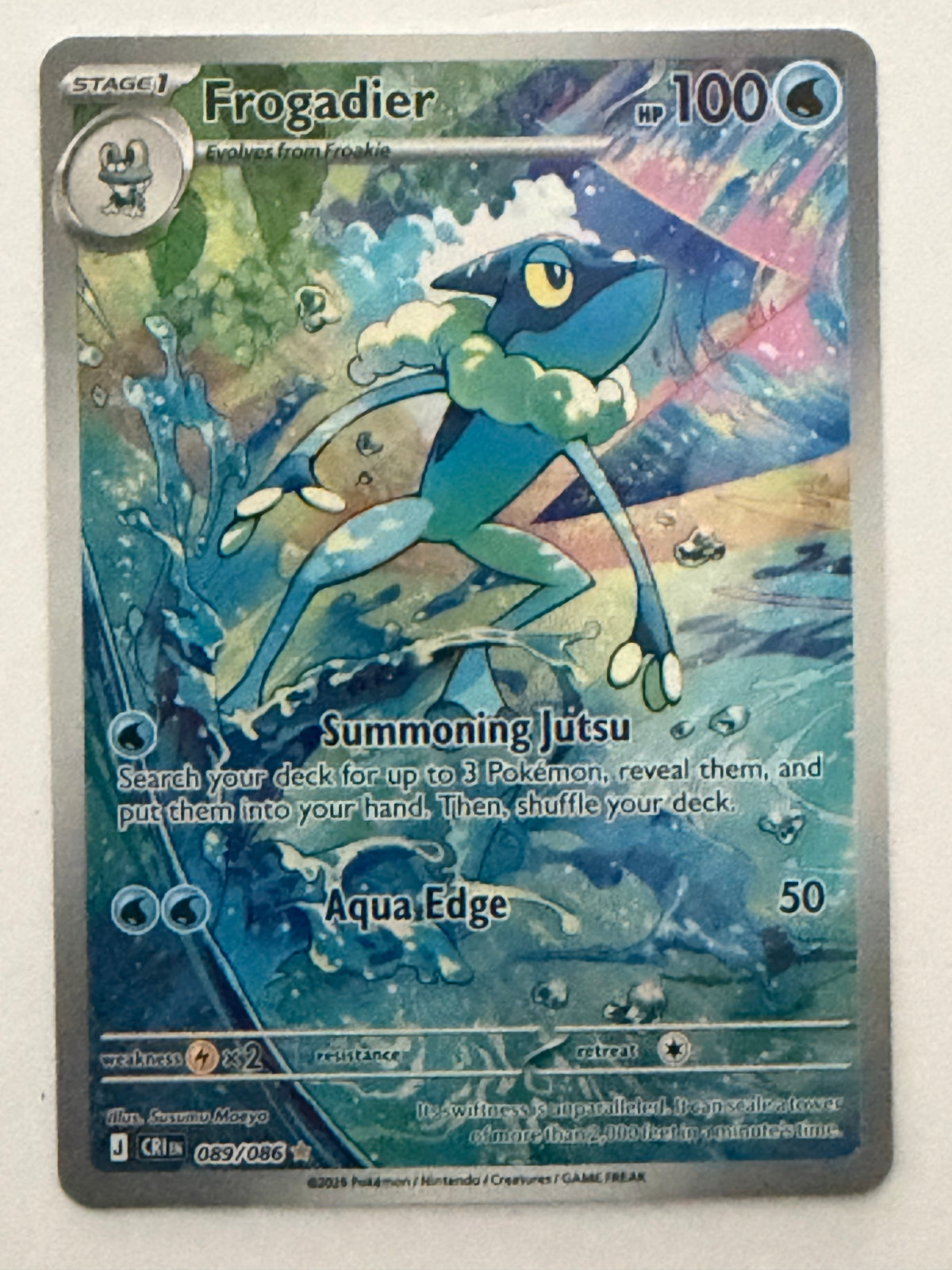 Frogadier 089/086 - Illustration Rare - Pokémon TCG Chaos Rising