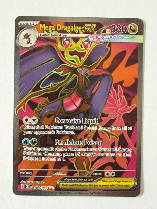 Mega Dragagle ex 104/088 - Ultra Rare - Pokémon TCG Chaos Rising
