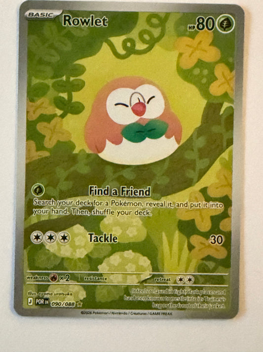 Rowlet 090/088 - Illustration Rare - Pokémon TCG Perfect Order