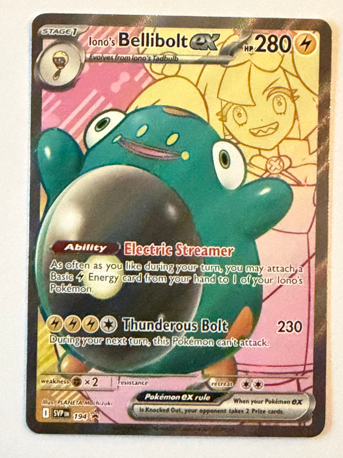 Iono's Bellibolt ex SVP 149 Black Star Promo Holo