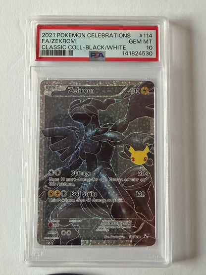 Zekrom 114/114 - PSA 10 Gem Mint - 2021 Pokémon Celebrations Classic Collection