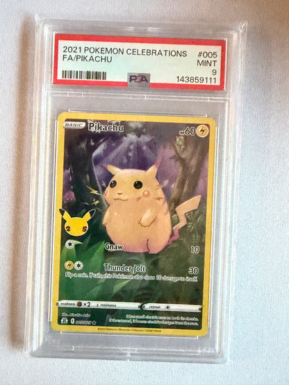 2021 Pokémon Pikachu #005 Celebrations Full Art - PSA 9