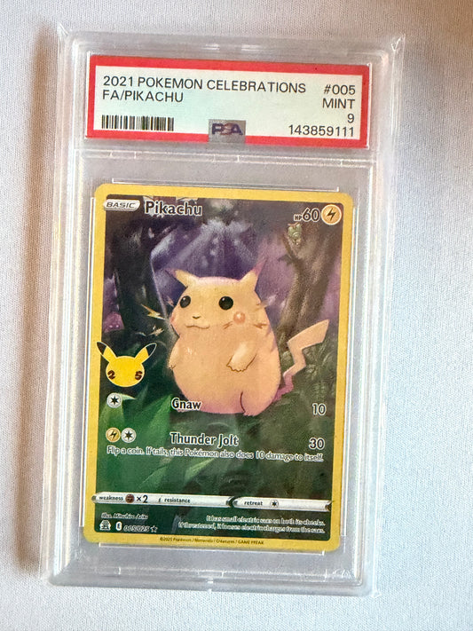 2021 Pokémon Pikachu #005 Celebrations Full Art - PSA 9