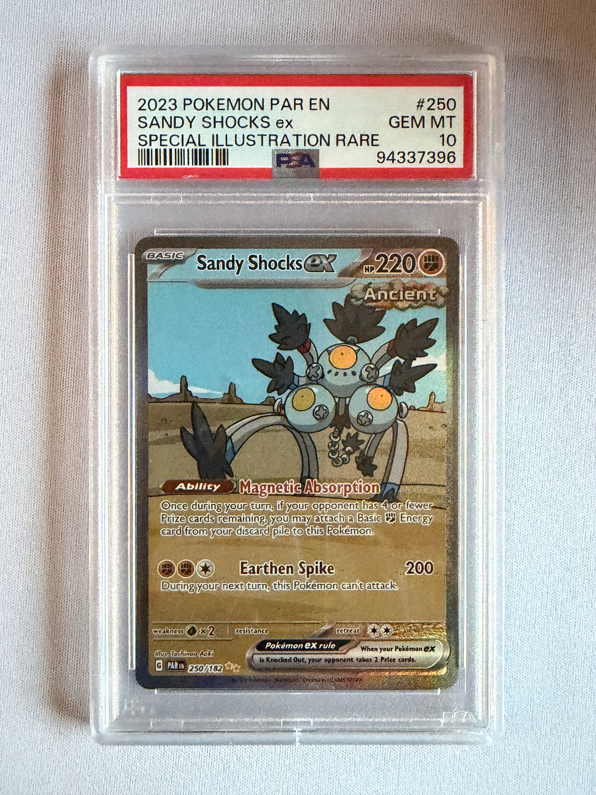2023 Pokémon Sandy Shocks ex #250 Paradox Rift SIR - PSA 10