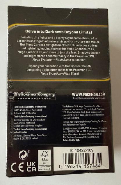 Pokémon TCG Mega Evolutions: Pitch Black Booster Bundle - 6 Packs