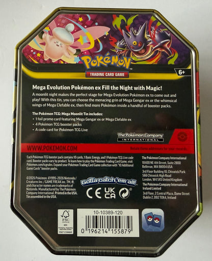 Pokémon TCG Mega Gengar ex Mega Moonlit Tin - Sealed