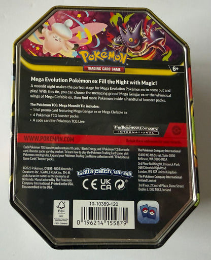Pokémon TCG Mega Clefable ex Mega Moonlit Tin - Sealed