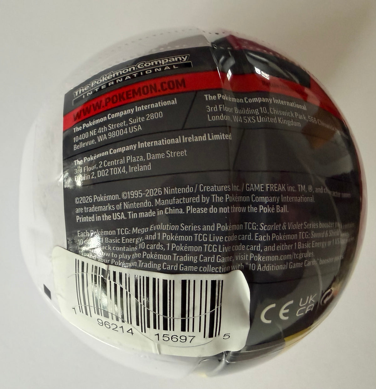 Pokémon TCG Poke Ball Tin - 3 Booster Packs - Sealed
